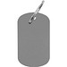 Schlüsselanhänger Metallplättchen, silbergrau