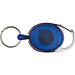 Schlüsselanhänger mit Karabiner und ausziehbarem Schlüsselring, blau