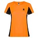 Shanghai Sport T-Shirt für Damen, Fluor Orange / schwarz, XL