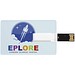 Slim Credit Card USB-Stick, weiss, 1GB
