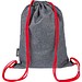 Sportbeutel PREMIUM, grau/rot