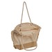 Strandtasche mit Juteboden und Fransen , beige