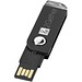 Swivel Rectangular USB-Stick, schwarz, 8GB
