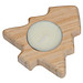 Teelichthalter aus Holz, beige