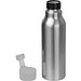 Trinkflasche aus Aluminium mit Silikondeckel, 600 ml, grau