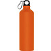 Aluminium-Trinkflasche mit Karabinerhaken, 800 ml, orange-matt