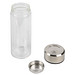Glasflasche Chai mit Sieb, 280 ml, silber/transparent