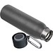 Trinkflasche mit Karabiner, 600ml , anthrazit