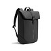 Urban wasserabweisender Flap-Top Rucksack, schwarz, grau