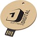 USB-Stick 2.0 rund aus recyceltem Papier, Kraftpapier, 32GB
