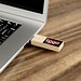 USB-Stick Holz mit Leuchtlogo, 16 GB, ahorn