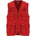 Venera Arbeitsweste mit V-Ausschnitt und mehreren Taschen, 200 g/m2, rot, 2XL