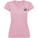Victoria T-Shirt mit V-Ausschnitt für Damen, hellrosa, 2XL