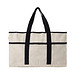 VINGA Volonne AWARE™ Strandtasche aus recyceltem Canvas, off white, schwarz