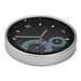 Wanduhr mit intgriertem Hygro- und Thermometer, schwarz