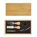 Wein- und Käseset BAMBOO WINE,braun, silber