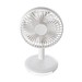 Wiederaufladbarer Ventilator mit Licht REEVES-DESKSTREAM, weiß