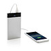 XD COLLECTION flache Powerbank mit digitalem Display, 6.000 mAh, silber XD COLLECTION flache Powerbank mit digitalem Display, 6.000 mAh, silber