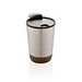 XD COLLECTION GRS rPP Edelstahl-Kaffeebecher mit Kork, silber