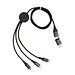 XD XCLUSIVE Terra 120cm 6-in-1-Kabel aus RCS recyceltem Aluminium, grau