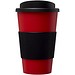 Americano® 350 ml Isolierbecher mit Schutzring, schwarz/rot
