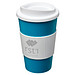 Americano Isolierbecher mit Schutzring, 350 ml, türkisblau,weiss