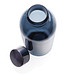 Auslaufsichere Trinkflasche mit Metalldeckel, blau