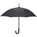 Automatik-Regenschirm aus Pongee mit Aluminiumschaft, schwarz