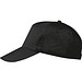 AZO-freie 5 Panel Baumwoll-Baseball-Cap, schwarz