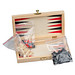 Backgammon - Schach -Dame Spiel, beige