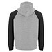 Badet zweifarbiger Kapuzenpullover für Kinder, heather grau / schwarz, 5/6