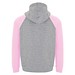 Badet zweifarbiger Kapuzenpullover für Kinder, heather grau / hellrosa, 5/6