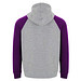 Badet zweifarbiger Kapuzenpullover für Kinder, heather grau / lila, 5/6