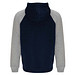Badet zweifarbiger Kapuzenpullover für Kinder, Navy Blue / heather grau, 7/8