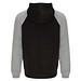 Badet zweifarbiger Kapuzenpullover für Kinder, schwarz / heather grau, 5/6