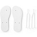 BALI S / M. Flip-Flops mit vollständig veredelbaren Sublimationssohlen, Weiß