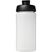Baseline® Plus 500 ml Sportflasche mit Klappdeckel, transparent/schwarz
