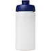 Baseline® Plus 500 ml Sportflasche mit Klappdeckel, transparent/blau
