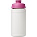 Baseline® Plus 500 ml Sportflasche mit Klappdeckel, weiß/rosa