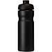 Baseline® Plus 650 ml Sportflasche mit Klappdeckel, schwarz/schwarz