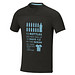 Borax Cool Fit T-Shirt aus recyceltem  GRS Material für Herren, schwarz, L