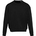 Boris Oversize Sweatshirt mit Rundhalsausschnitt aus recycelter 280 g/m2 Bio Baumwolle (OCS), unisex, schwarz, 3XL