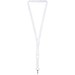 Bucks Sublimation Lanyard mit Schnappverschluss, weiss, 20mm