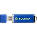 Flat USB-Stick, blau, 1GB