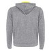Fuji Kaputzensweatjacke Unisex, heather grau / Fluor Yellow, 2XL