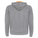 Fuji Kaputzensweatjacke Unisex, heather grau / Fluor Orange, 2XL