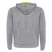 Fuji Kaputzensweatjacke Unisex, heather grau / Fluor Yellow, XL