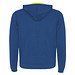 Fuji Kaputzensweatjacke Unisex, royalblau / Fluor Yellow, L