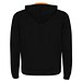Fuji Kaputzensweatjacke Unisex, schwarz / Fluor Orange, L