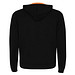 Fuji Kaputzensweatjacke Unisex, schwarz / Fluor Orange, M